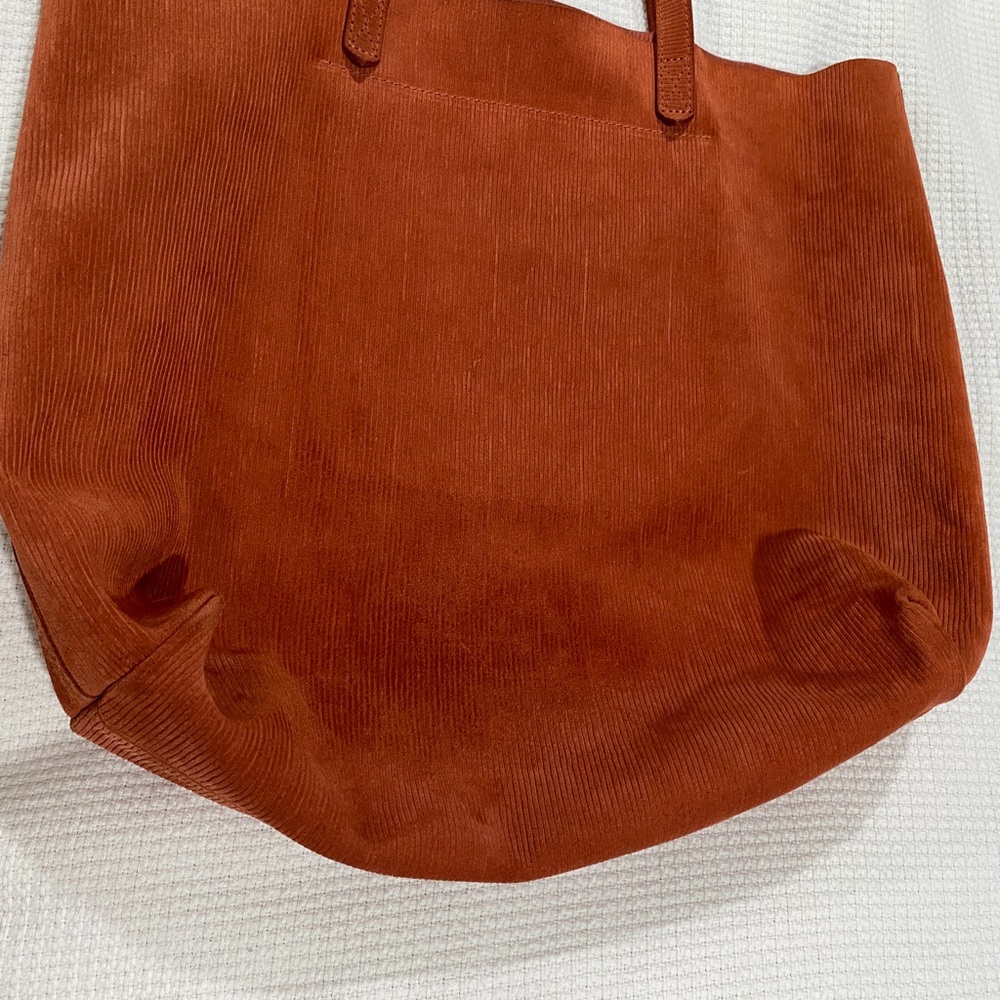 Madewell The Transport Tote RUSSET Corduroy Suede - Picture 6 of 16